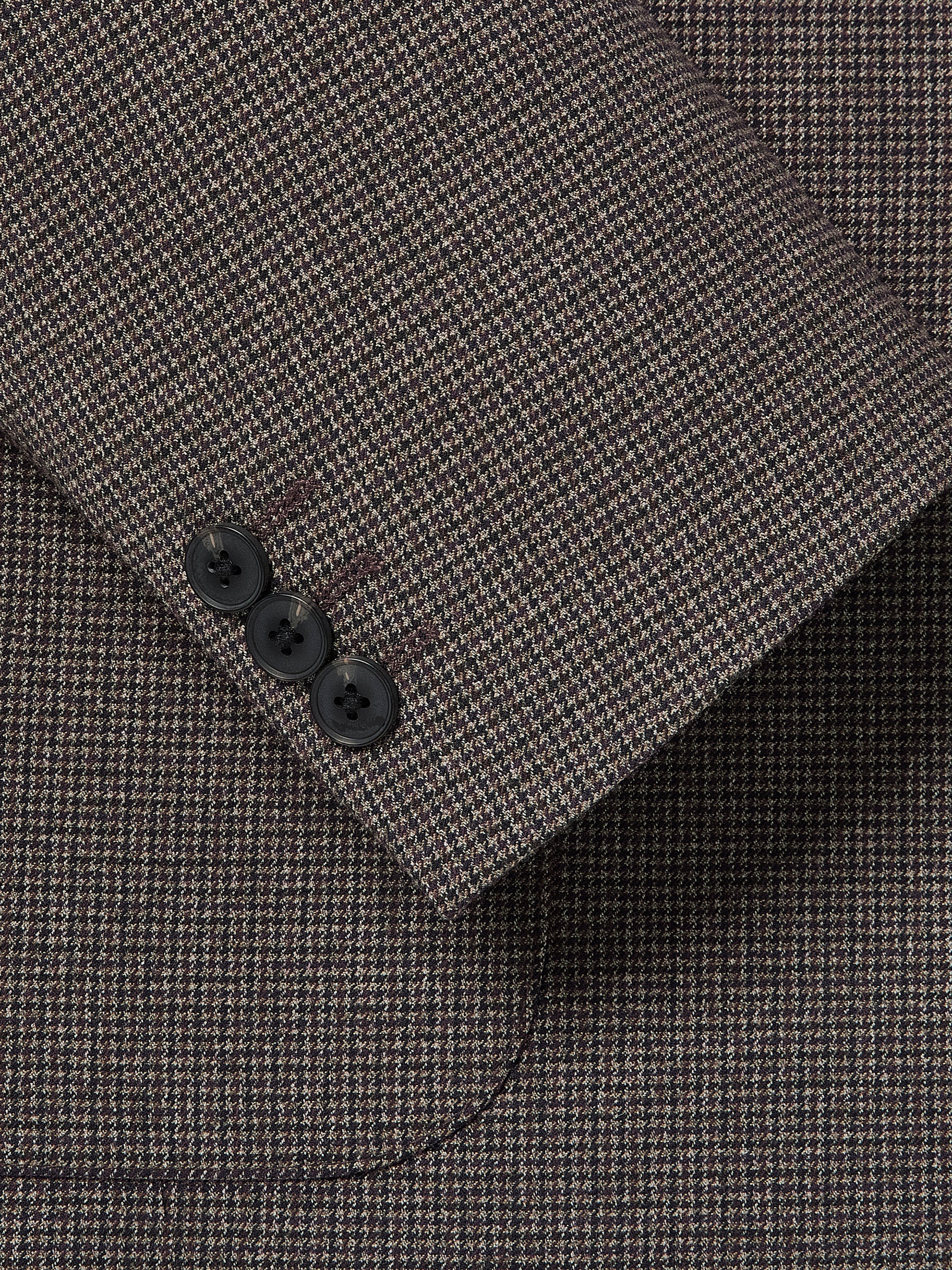 Slim Fit Woven Houndstooth Blazer