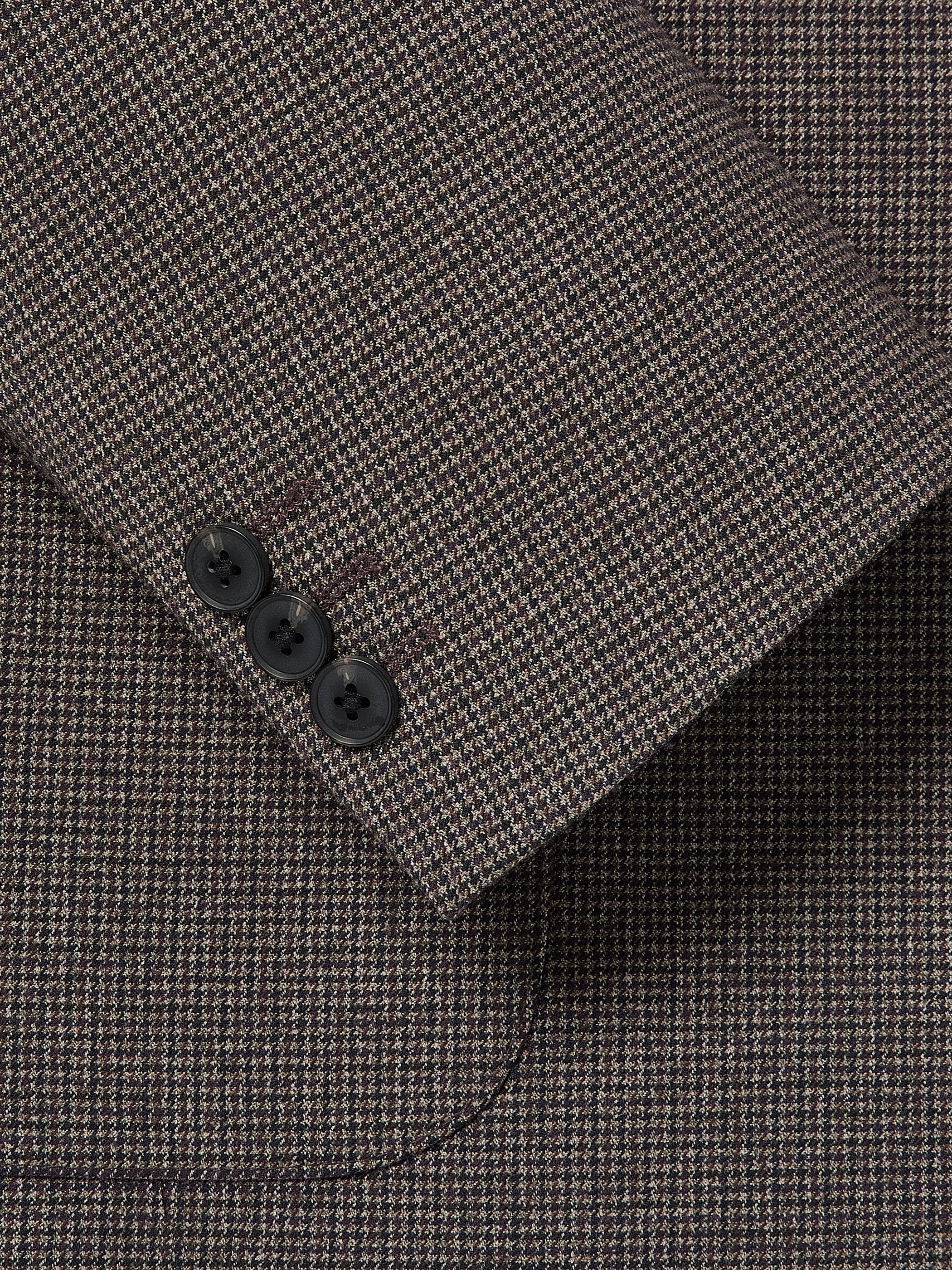 Slim Fit Woven Houndstooth Blazer