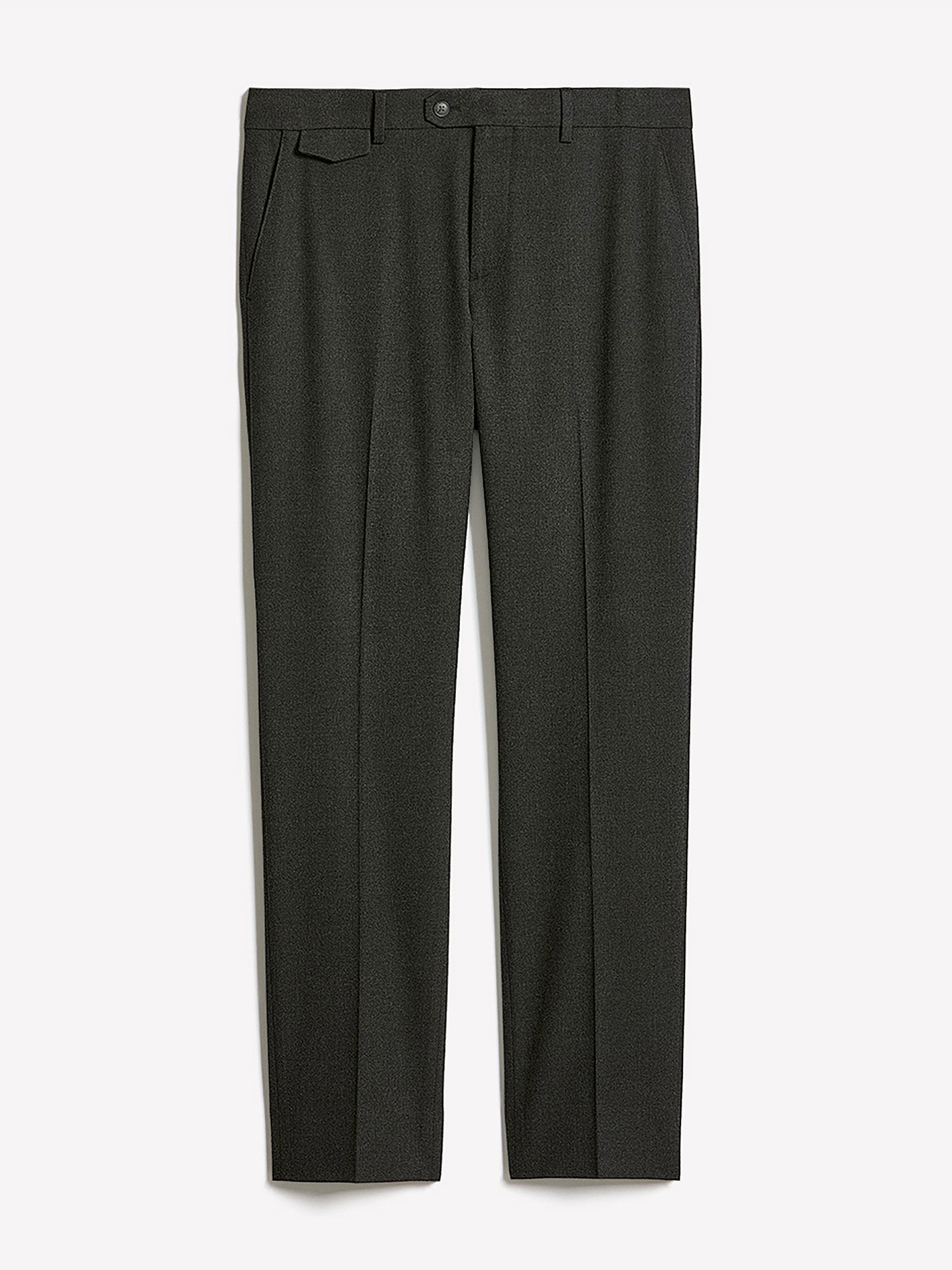 Pantalon à Jambe Ajustée en Tissu Brossé