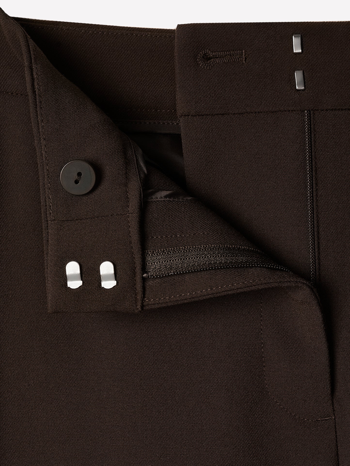Woven Wide Leg Pant Mid Rise Stretch Fabric
