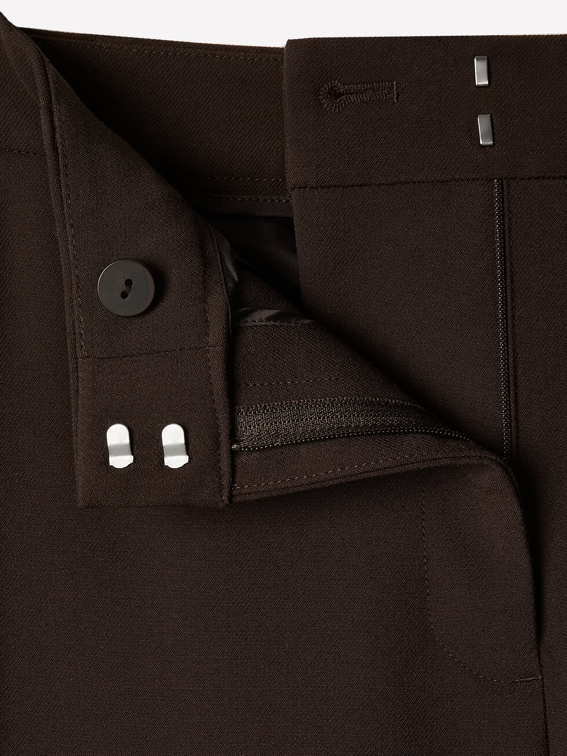 Woven Wide Leg Pant Mid Rise Stretch Fabric