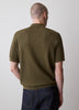 Short-Sleeve Textured Shirt Sweater