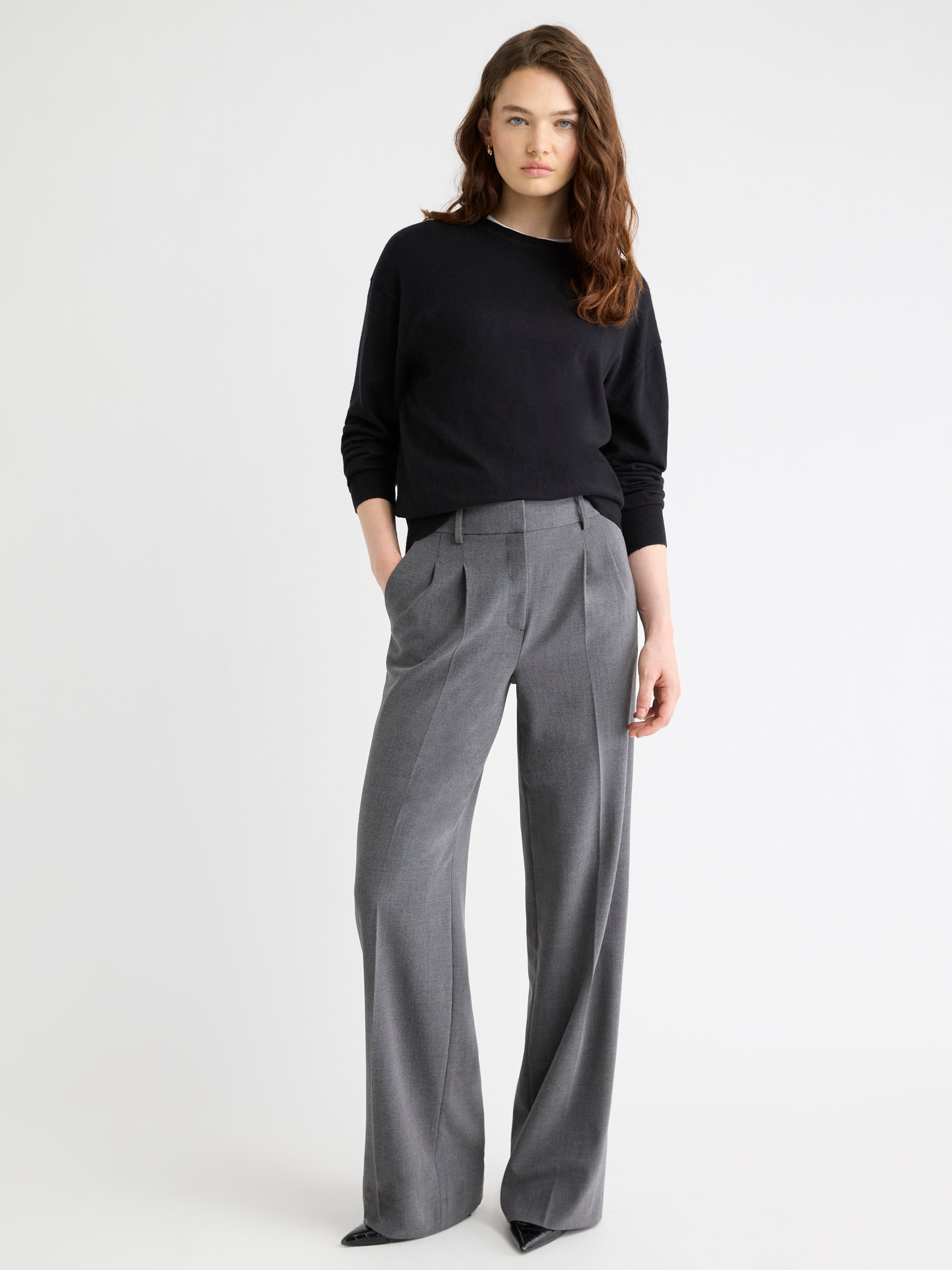 Long-Sleeve Crew-Neck Sweater