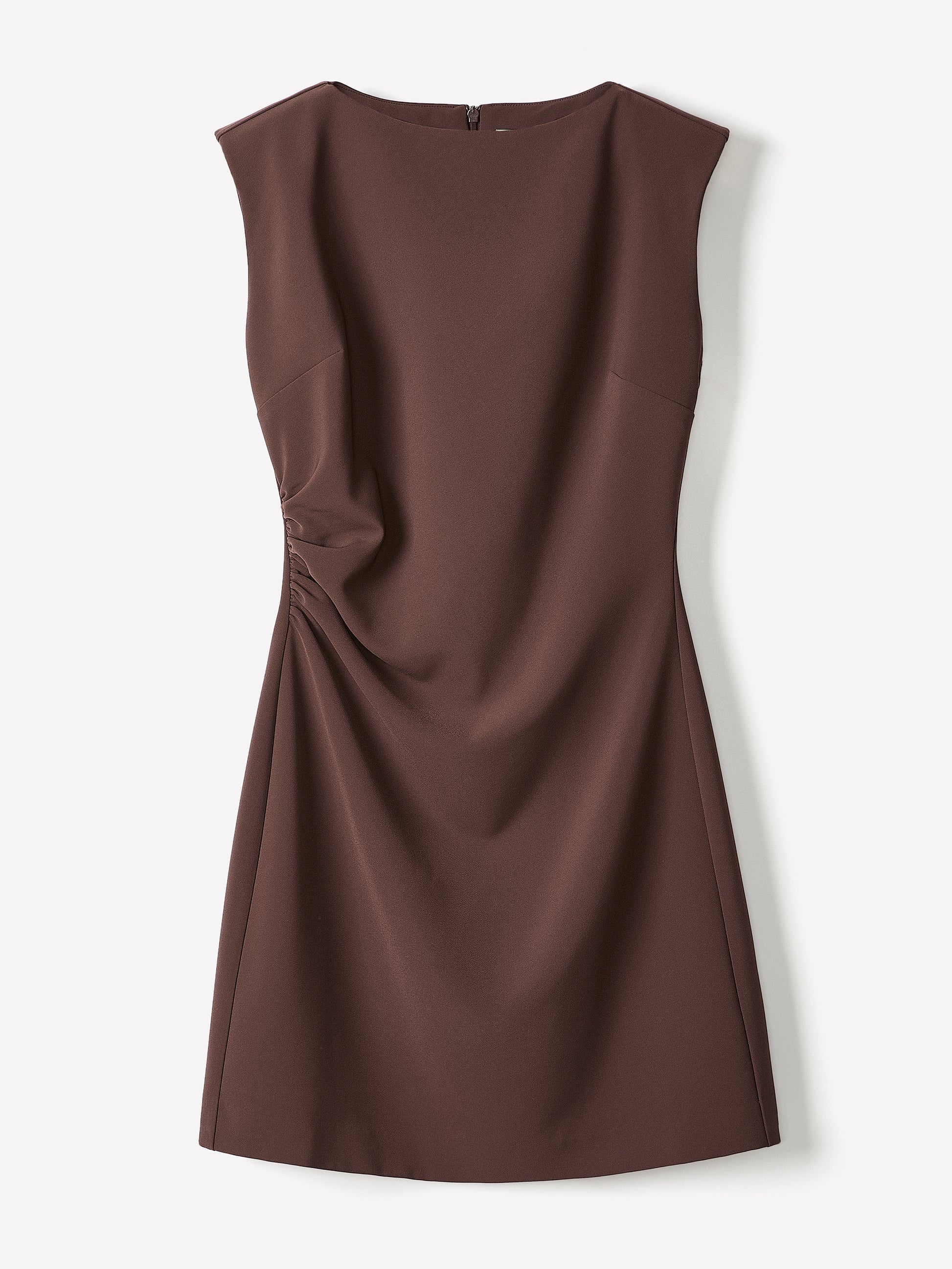 Sleeveless Crew-Neck Mini Dress