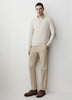 Long-Sleeve Half-Zip Mock-Neck Sweater