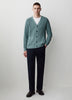 Long-Sleeve V-Neck Cardigan with Neps