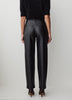 High-Rise Tapered-Leg Faux-Leather Pant