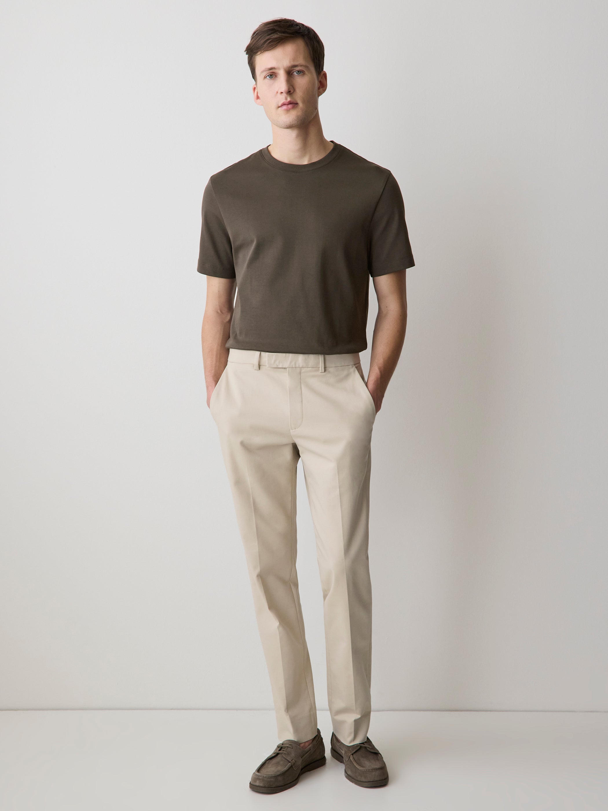 Solid Short-Sleeve Crew-Neck Tee