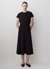 Woven Dress Crepe Fabric Extended Sleeve