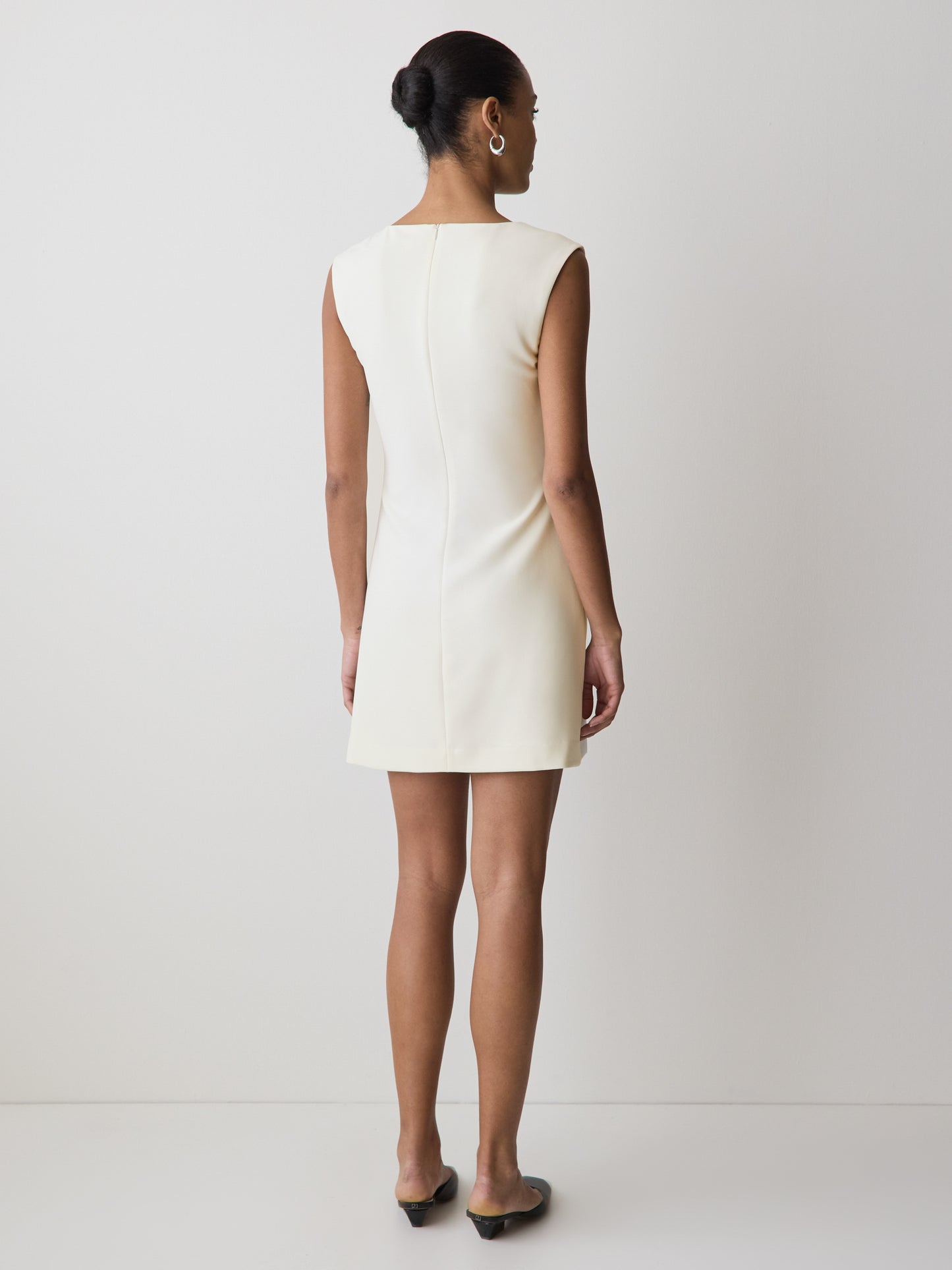 Sleeveless Crew-Neck Mini Dress