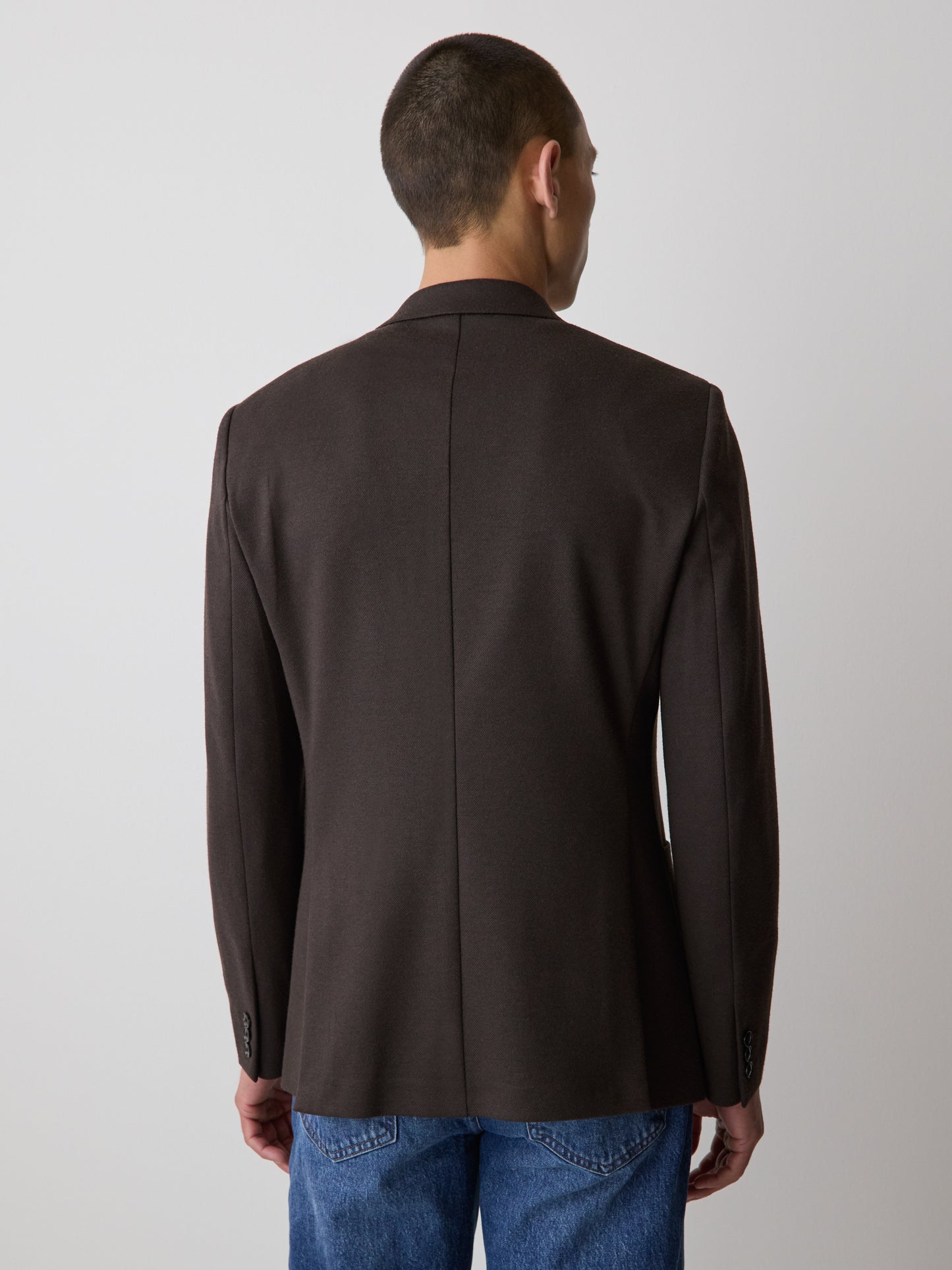 Slim-Fit Knit Blazer