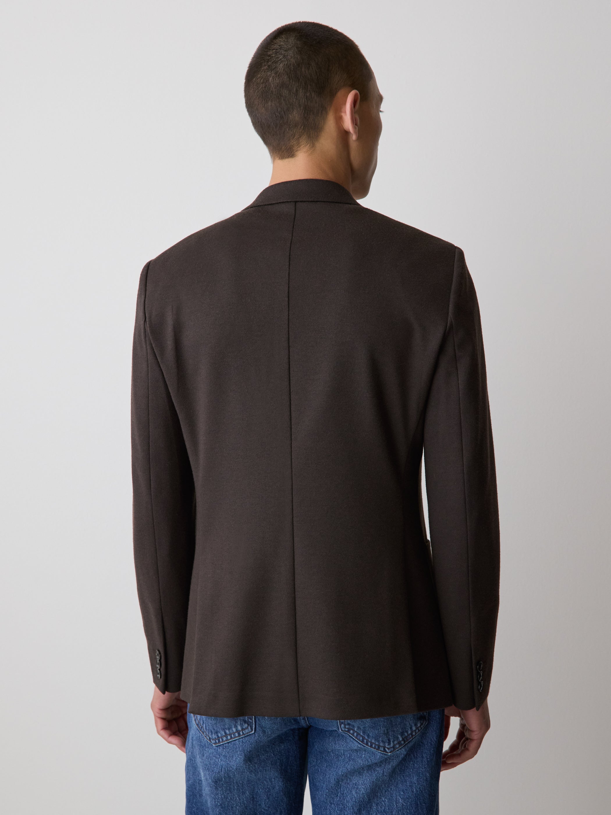 Slim-Fit Knit Blazer