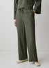 Linen Mid-Rise Straight-Leg Pant