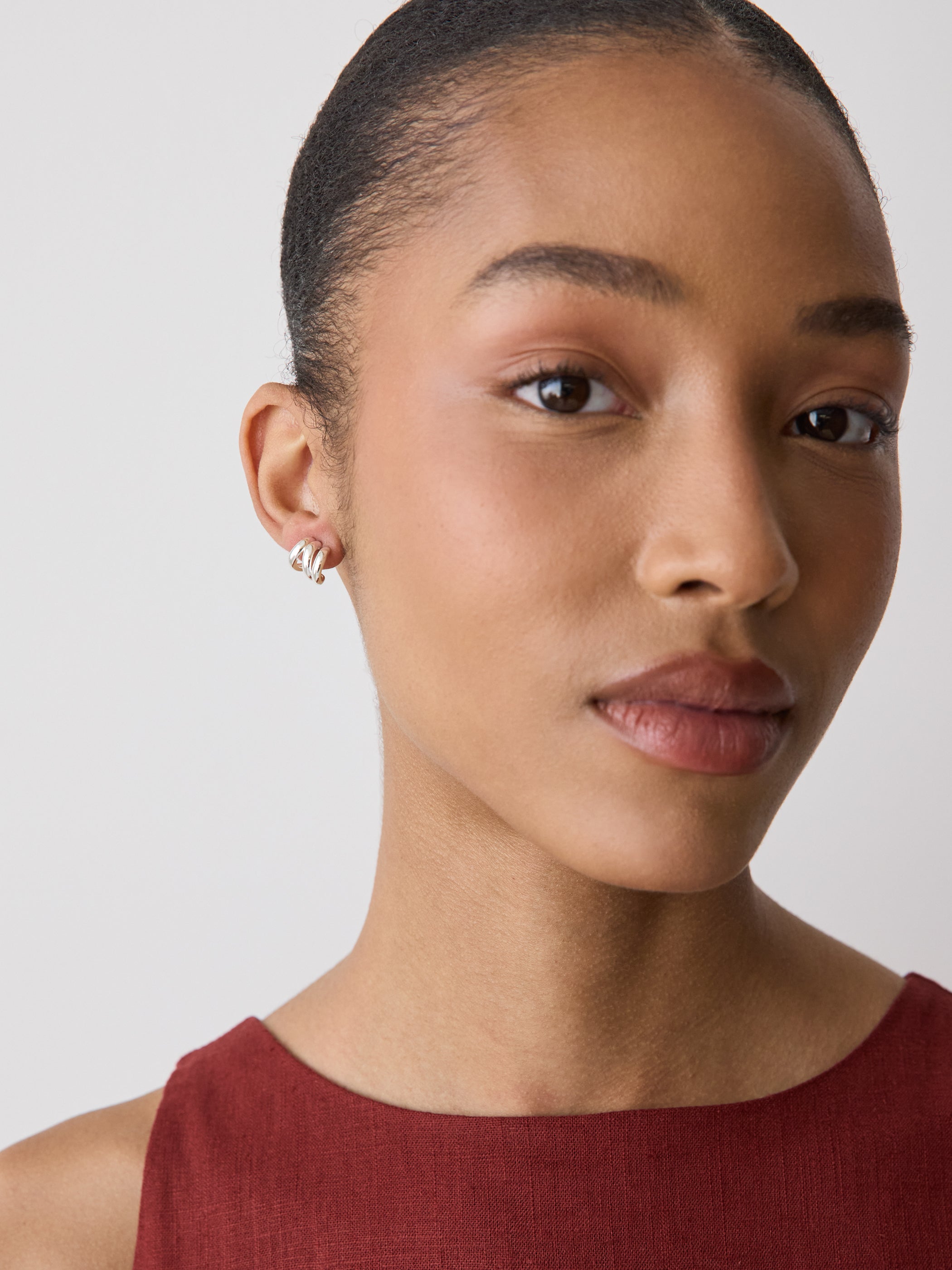 Triple-Link Earrings