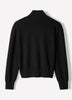Knit Cardigan Cotton Nylon Blend Mock Neck