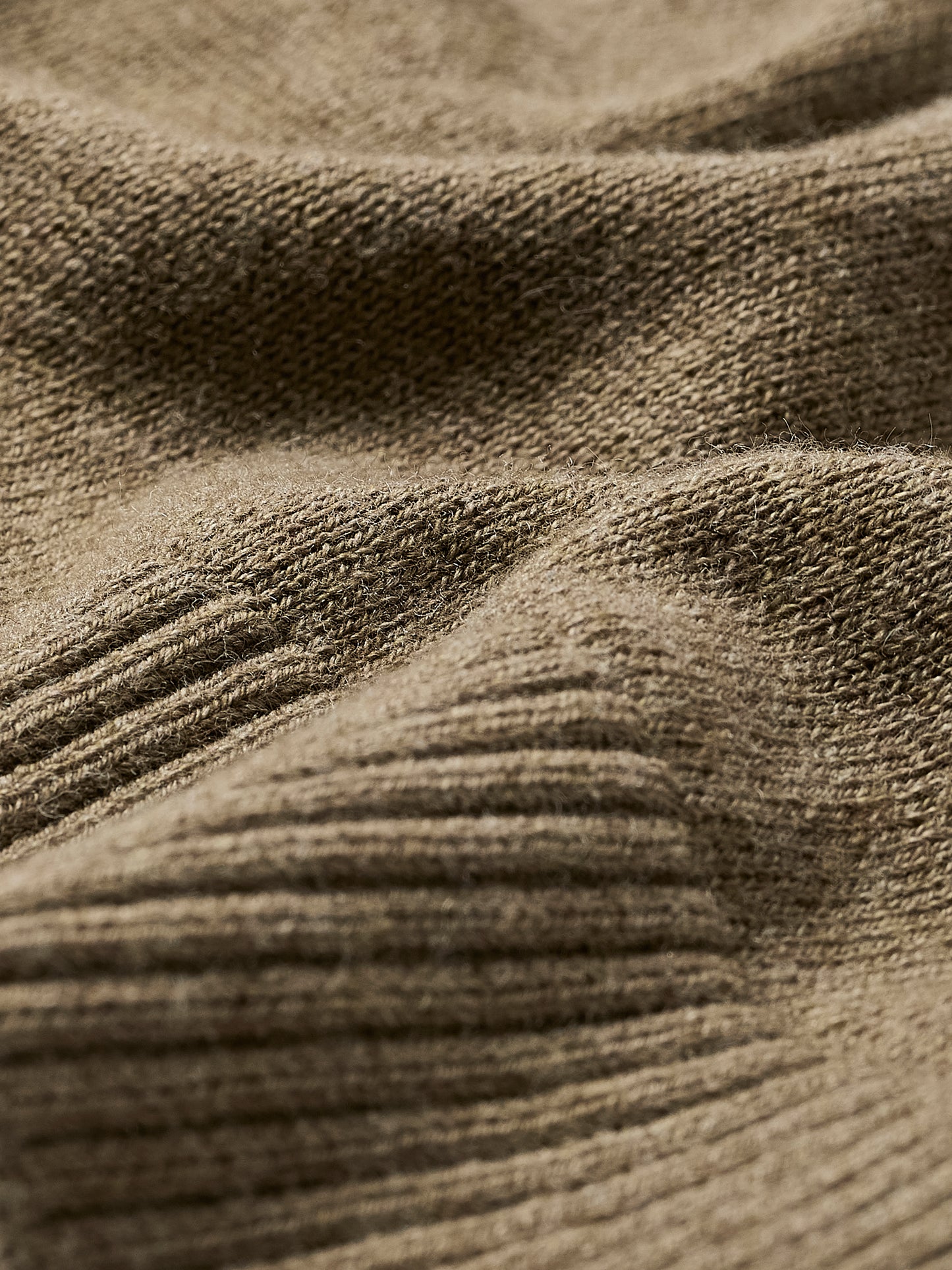 Knit Cotton Blend Crew Neck Sweater