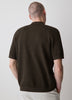 Short-Sleeve Textured Shirt Sweater