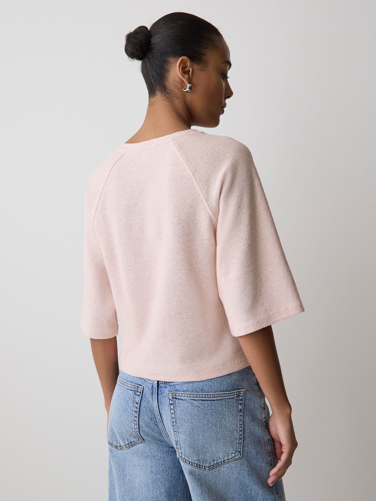 Long-Raglan-Sleeve Crew-Neck Top