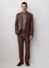 Tailored Wool Blend Mens Woven Pant Rust