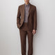 Tailored Wool Blend Mens Woven Pant Rust