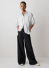 Dark-Wash High-Rise Ultra-Wide-Leg Jeans
