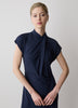 Knit Midi Dress With Belted Neck