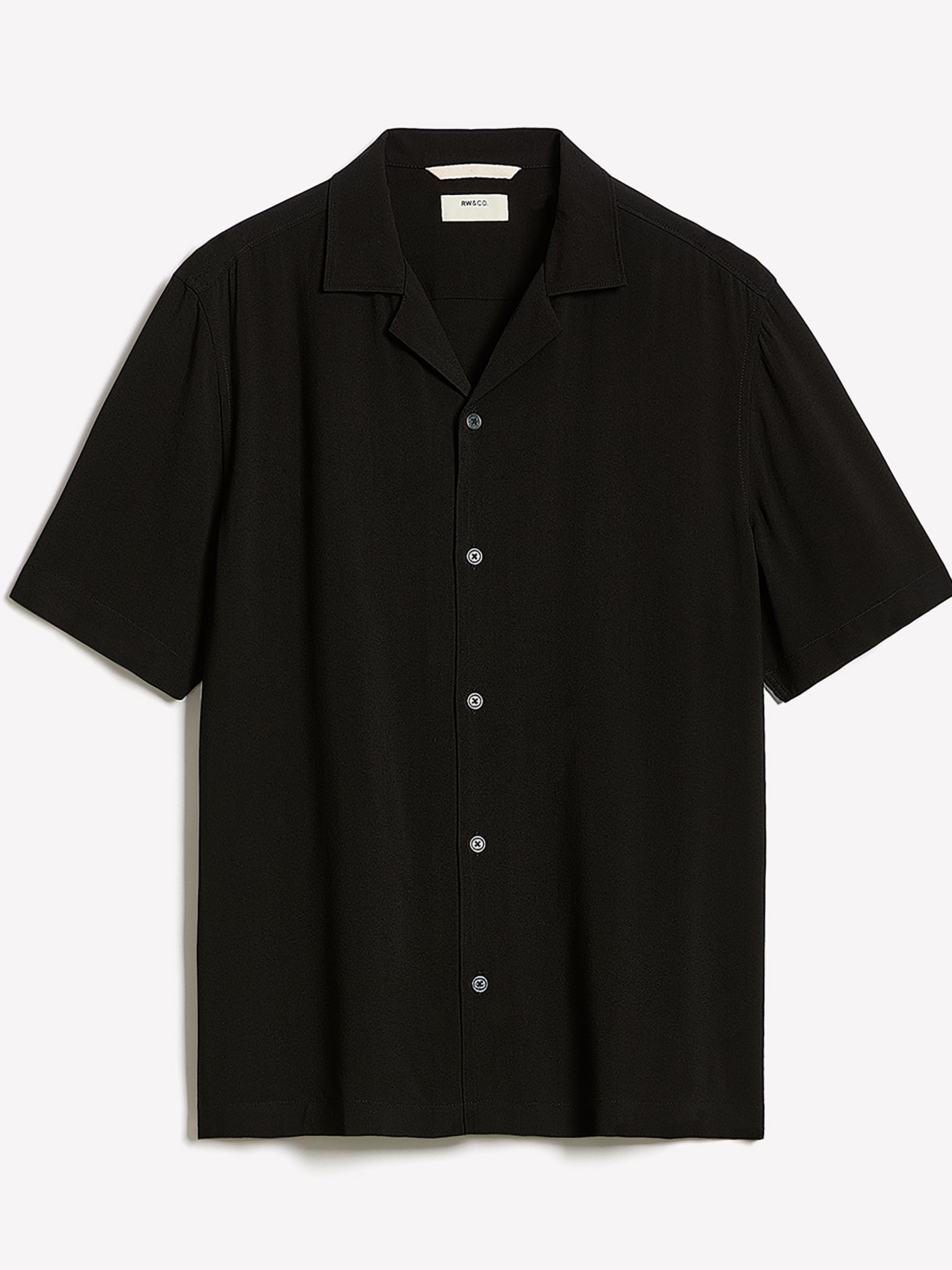 Short-Sleeve Shirt with Camp Collar
