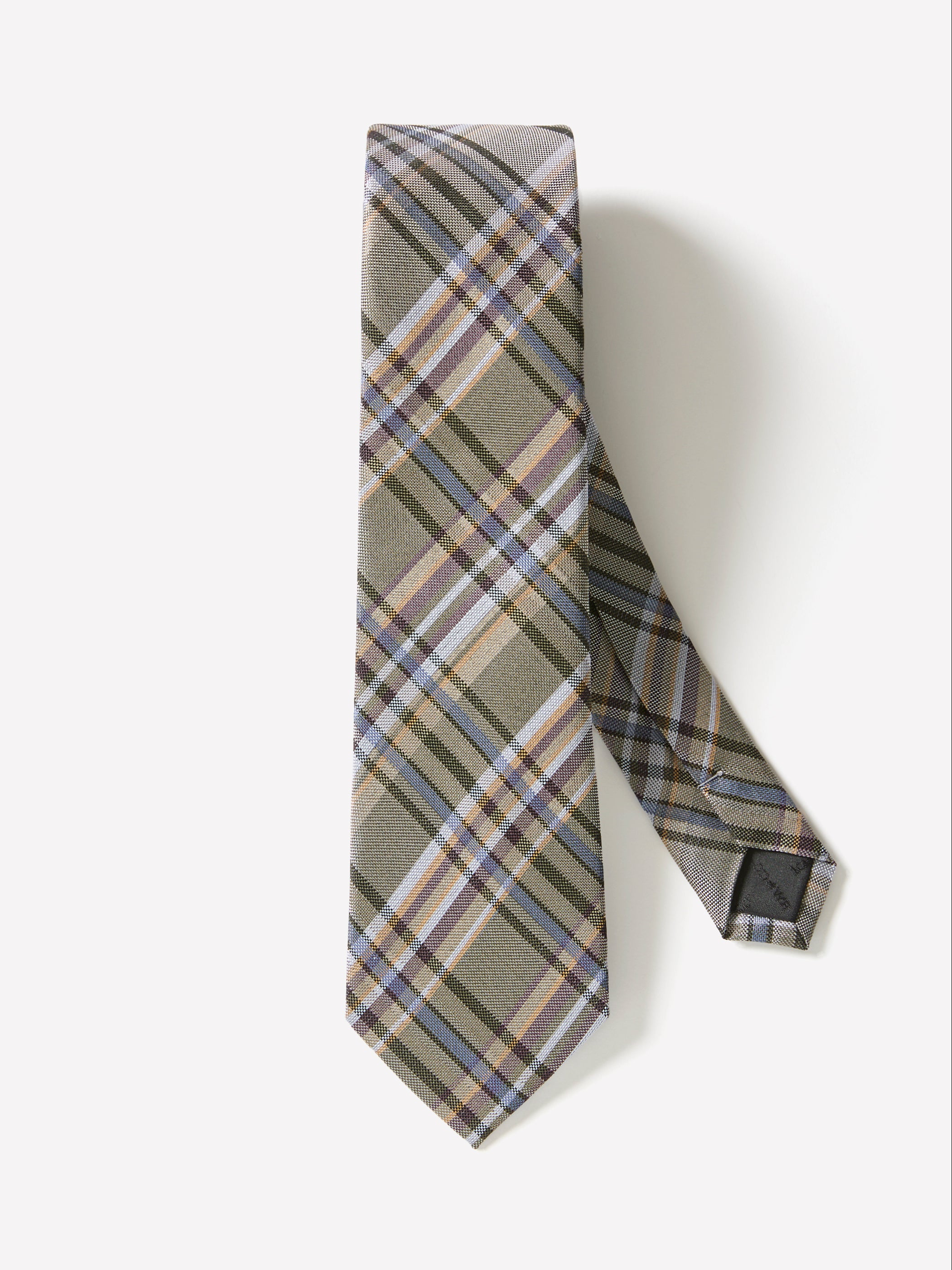 Skinny Tie with Checkered Pattern