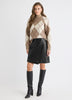 Faux Leather Mini Wrap Skirt
