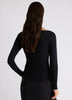 Long-Sleeve Scoop-Neck Ribbed Top