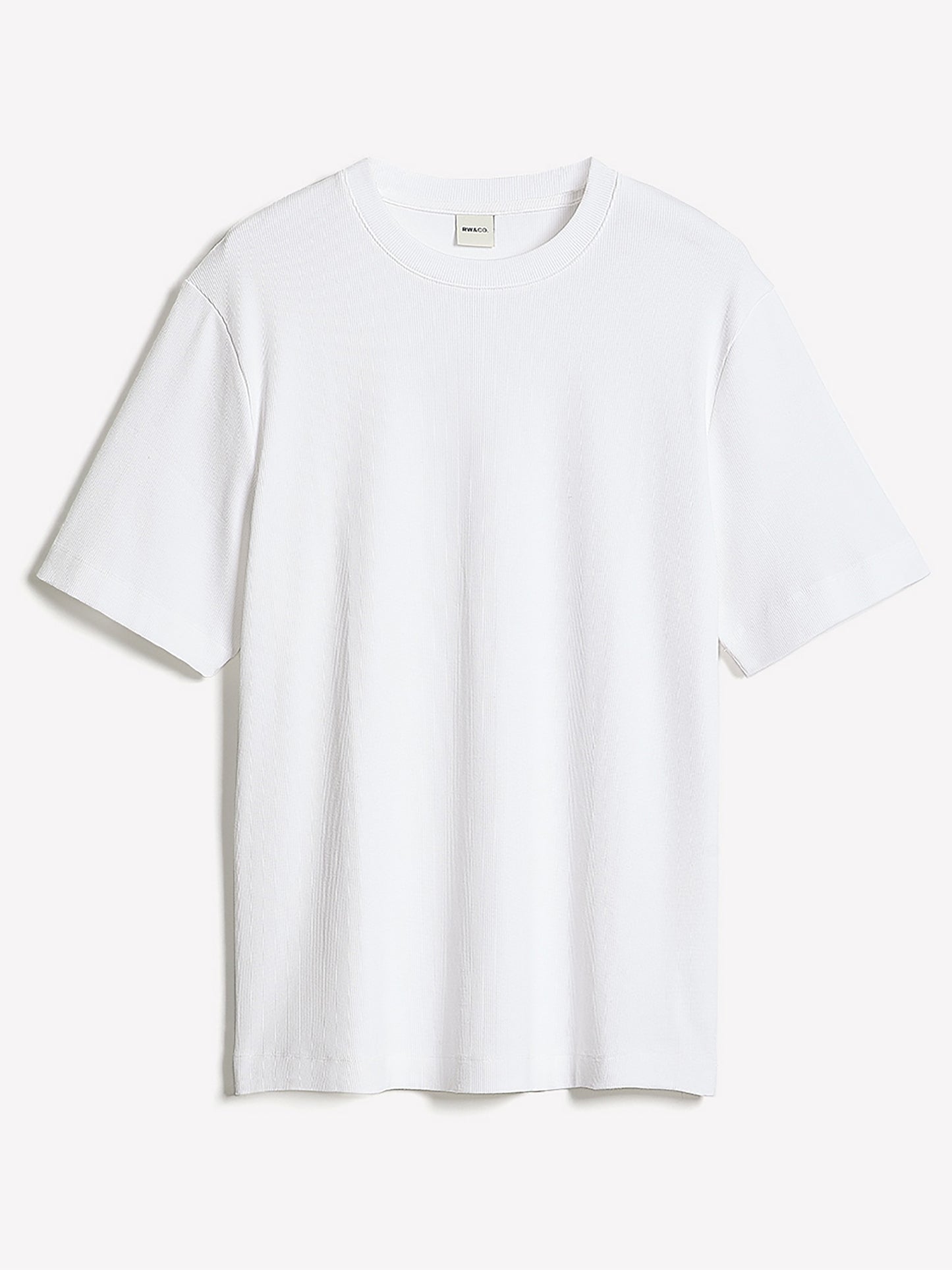 Short-Sleeve Crew-Neck Ribbed Tee