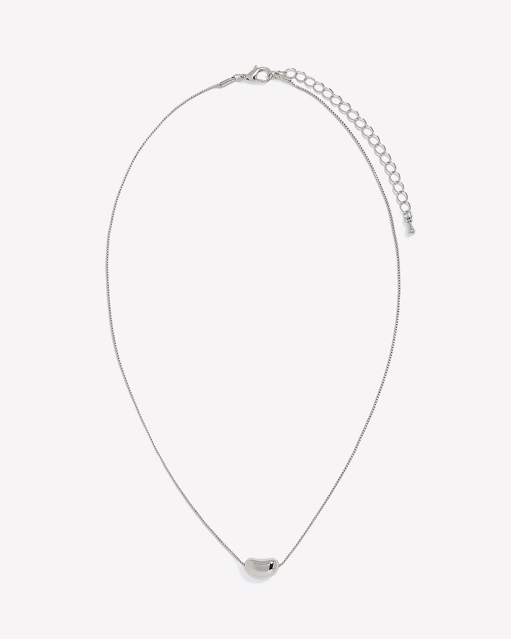 Delicate Chain Necklace with Bean Pendant