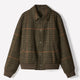 Plaid Wool-Blend Jacket