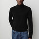 Long Sleeve Mock Neck Pullover Sweater Cotton Blend
