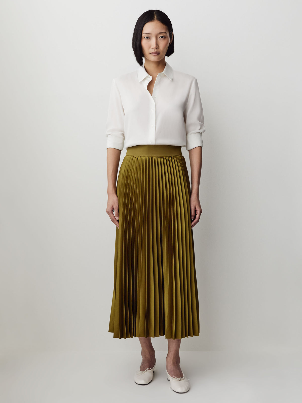 Pleated High Rise Skirt 100% Polyester