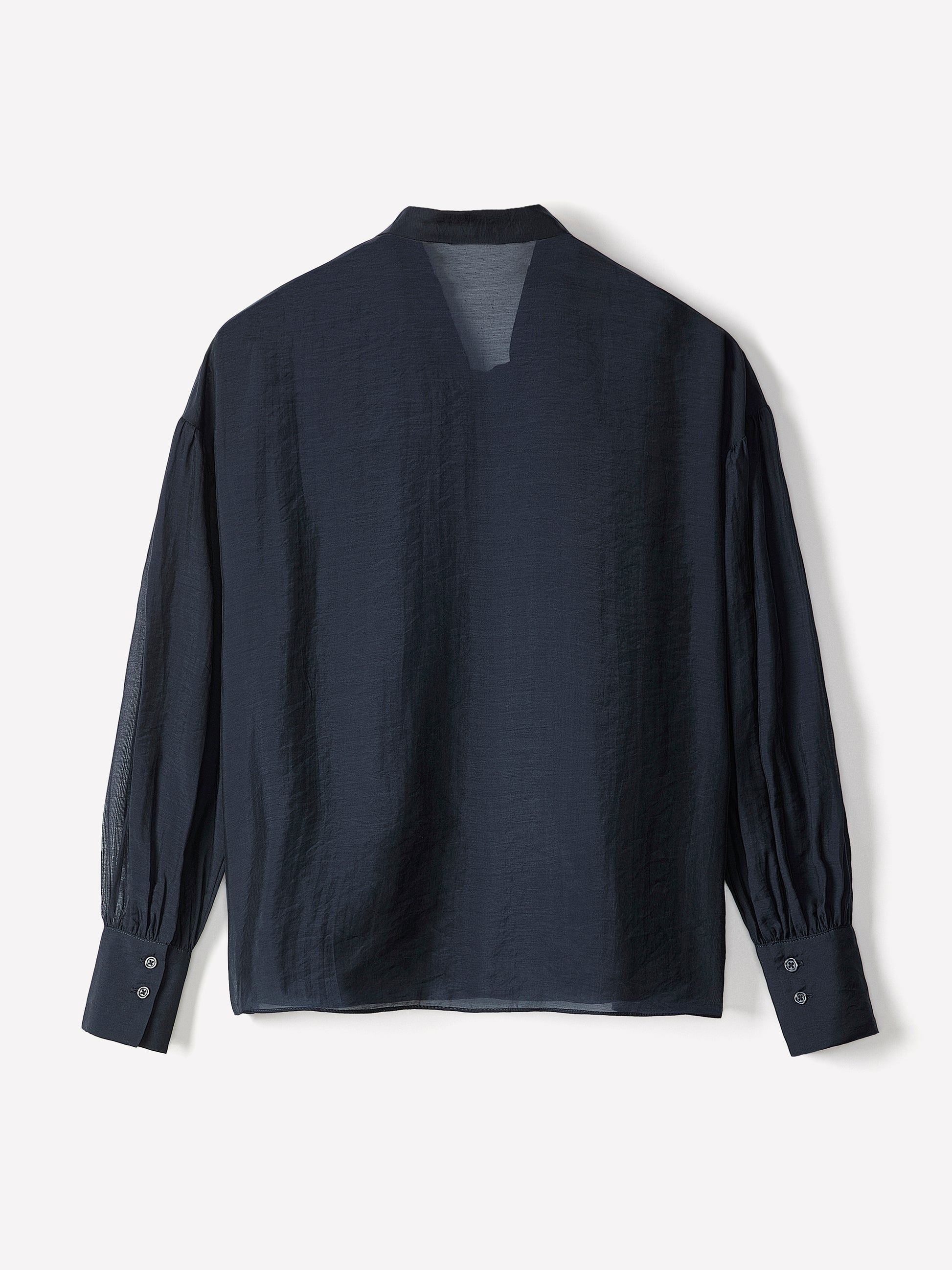 Woven Lyocell Blend Tie Sleeve Blouse