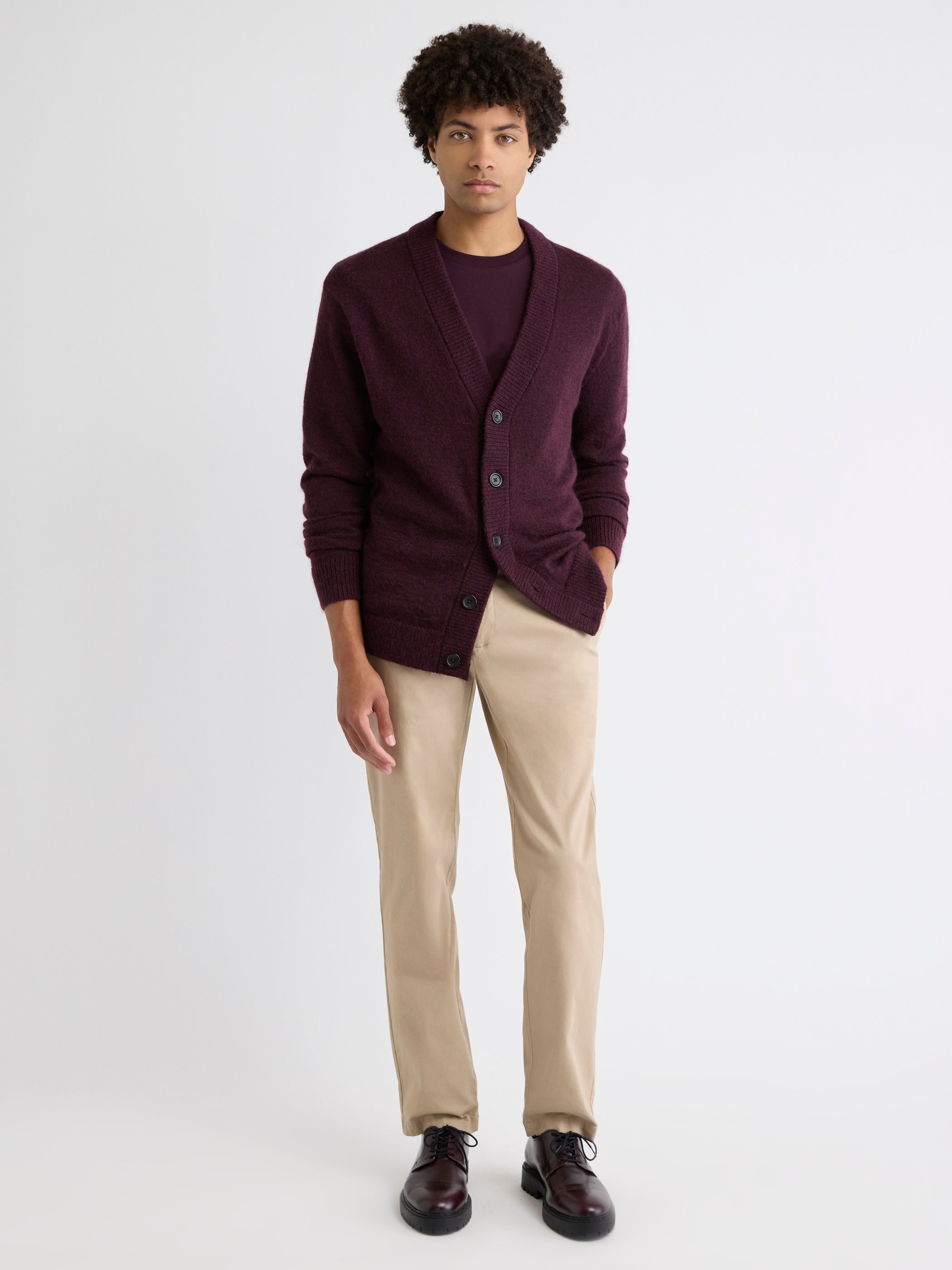 カーディガン louren mohair long knit cardigan Lauren Manoogian Long Shawl Cardigan - Clay | Garmentory