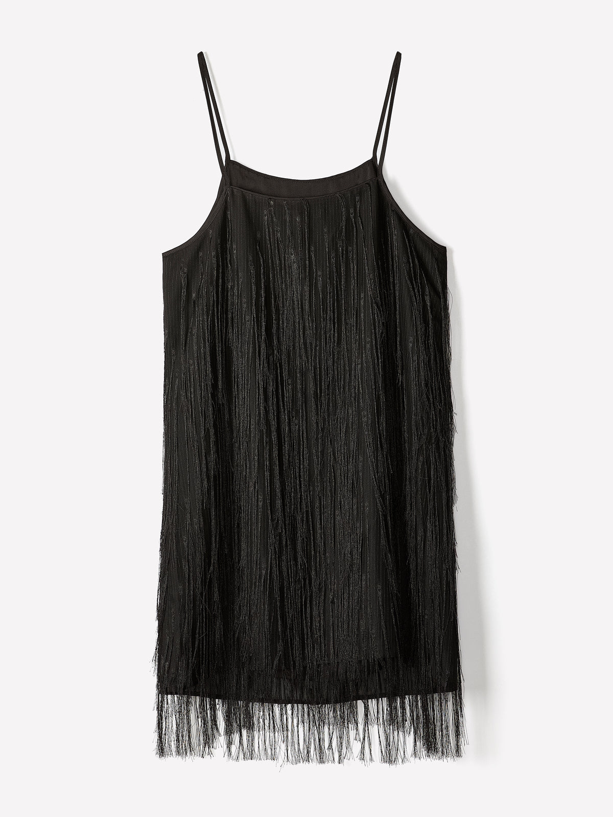 Sleeveless Mini Dress with Fringes