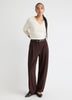 Twill High-Rise Barrel Pant