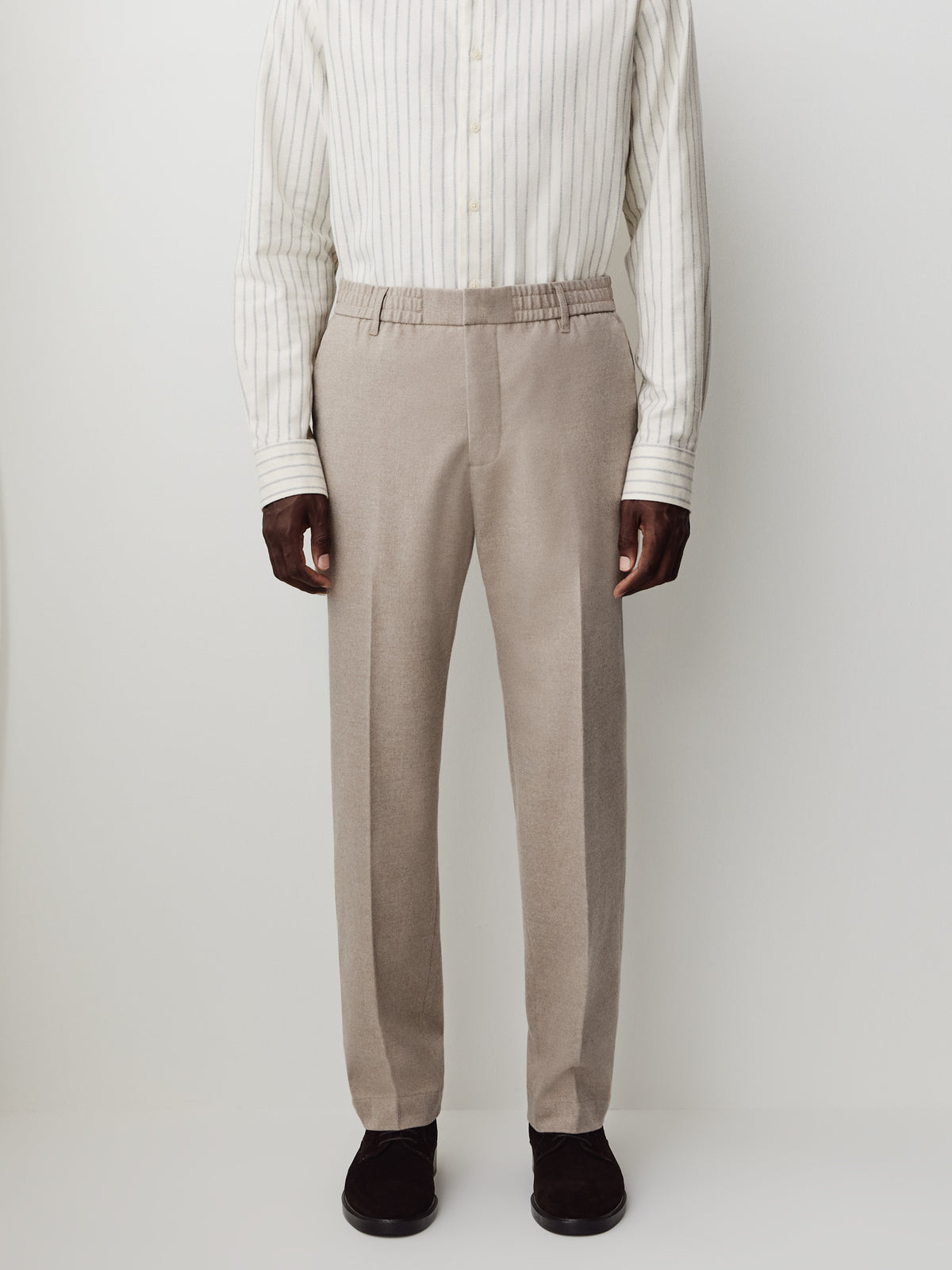 Tailored-Fit Brushed-Knit Pant