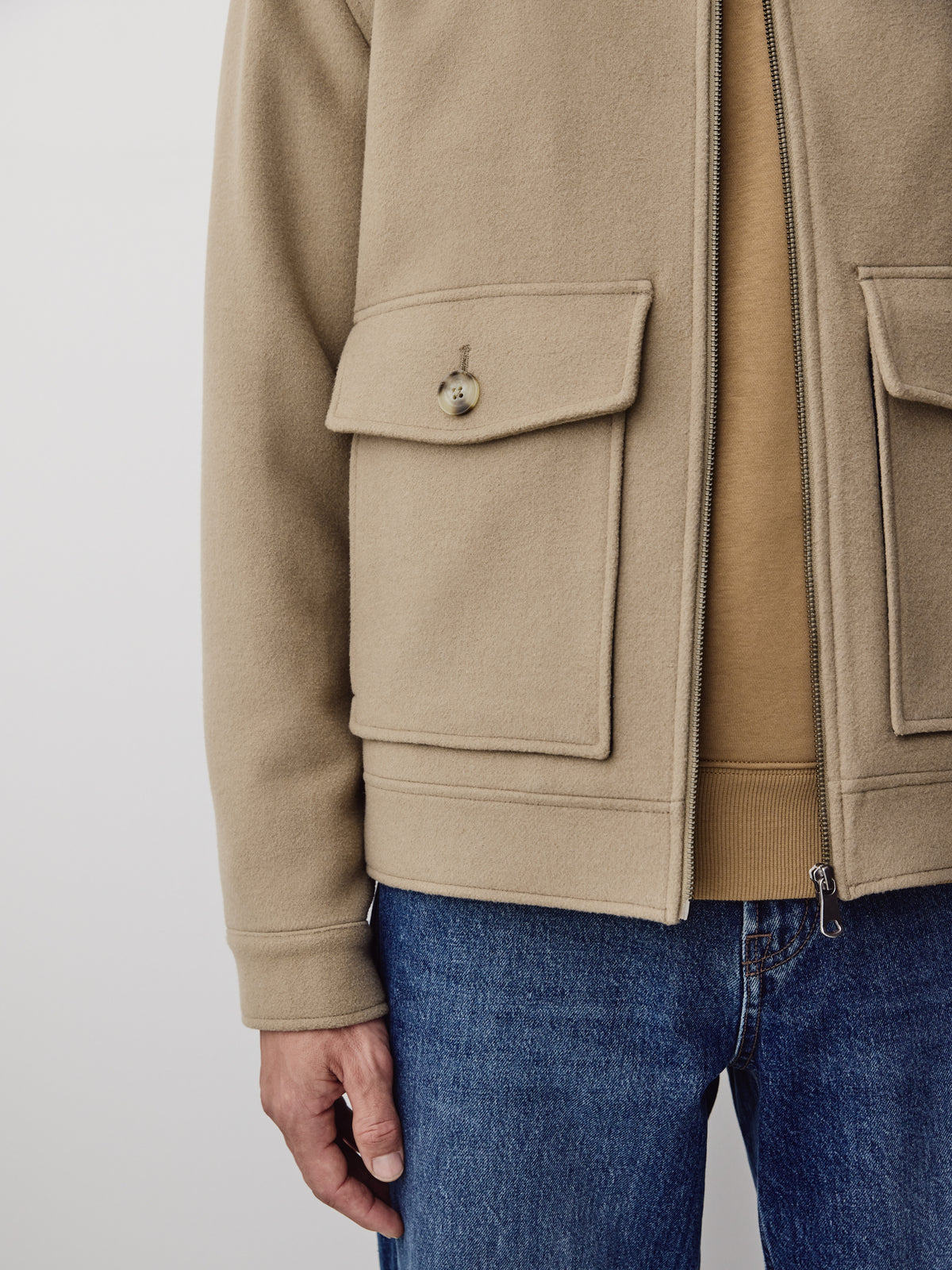 Wool-Blend Milkman Jacket