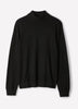 Long Sleeve Mock Neck Pullover Sweater Cotton Blend