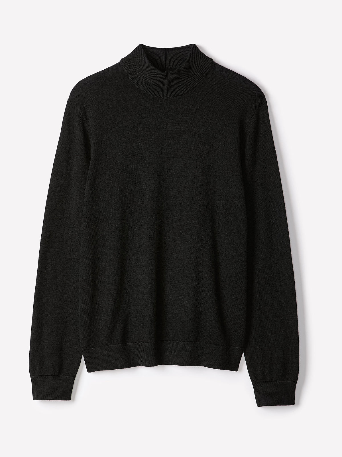 Long Sleeve Mock Neck Pullover Sweater Cotton Blend