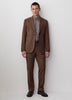 Wool Blend Tailored Men's Blazer Rust