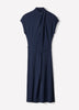 Knit Midi Dress With Belted Neck