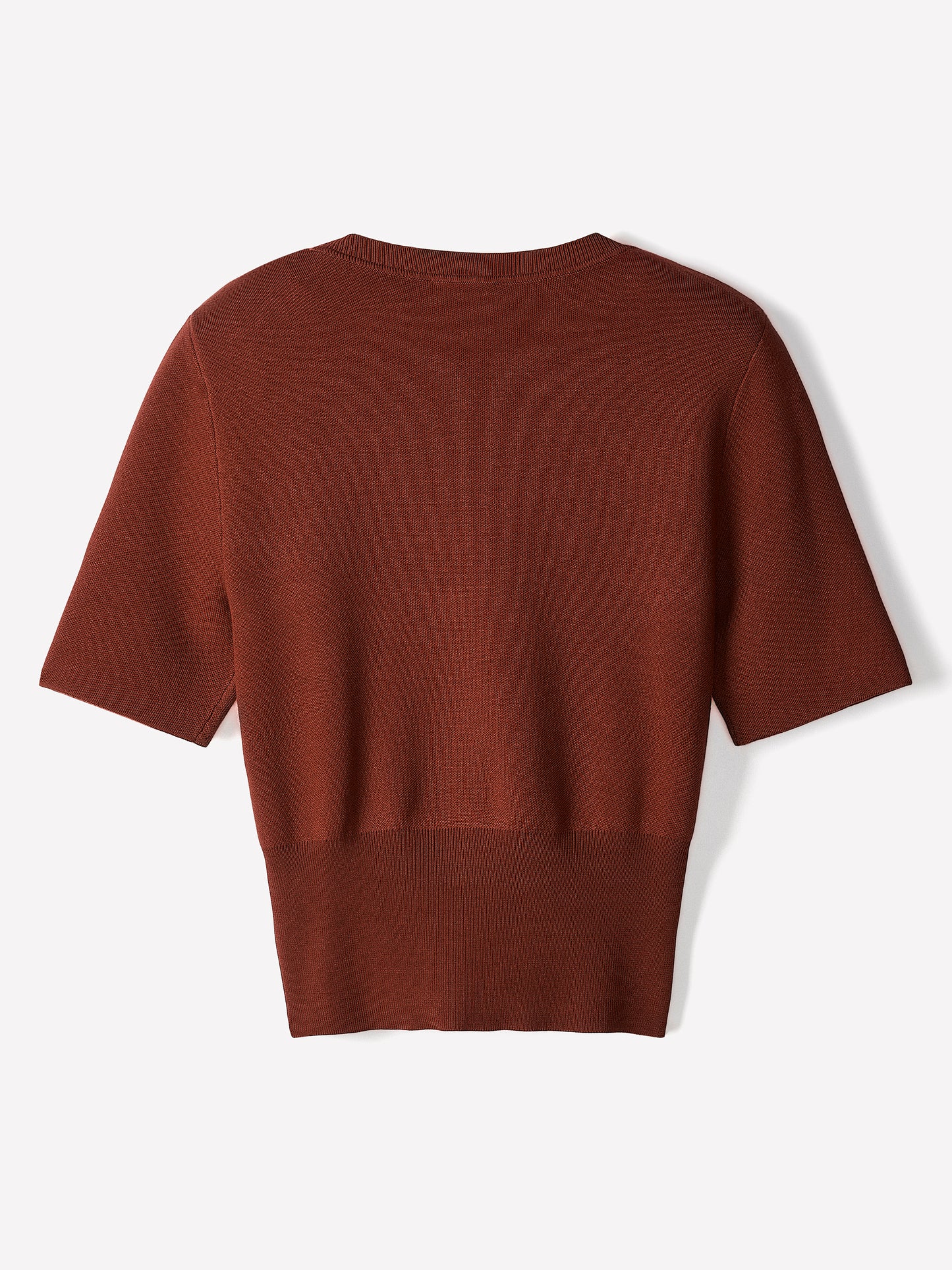 Knit Sweater with Shoulder Pads, Viscose Nylon Blend
