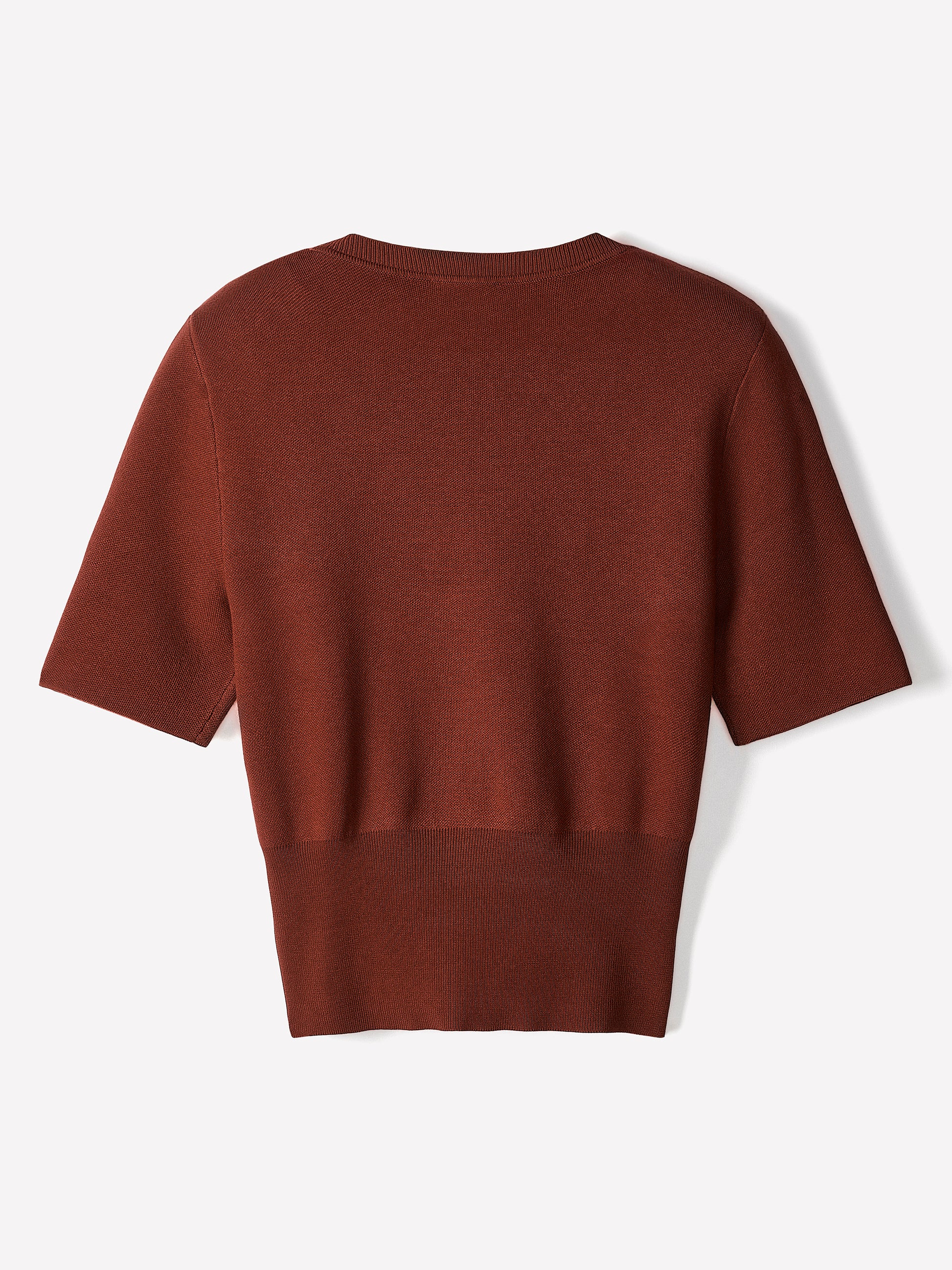 Knit Sweater with Shoulder Pads, Viscose Nylon Blend