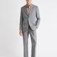 Tailored-Fit Grey Hopsack Suit Pant