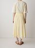 Mid-Rise Flare Midi Skirt