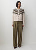 Alpaca Blend Fairisle Cardigan with Merino Wool